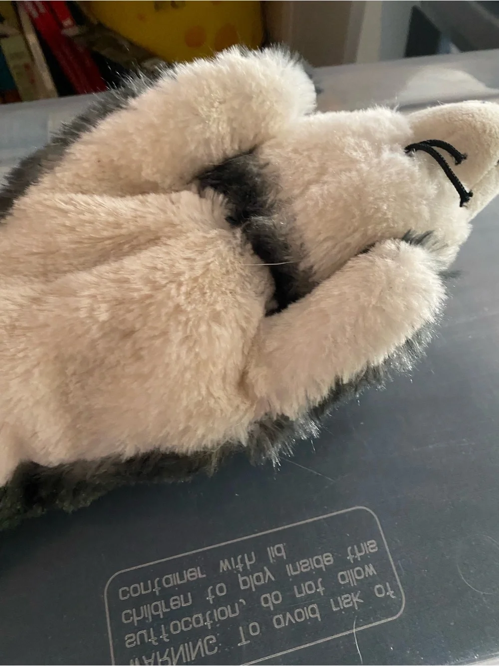 Large Dog Toys Wolf Plush Crinkle Squeak Nwt Duck Squeaky Crazy Paws